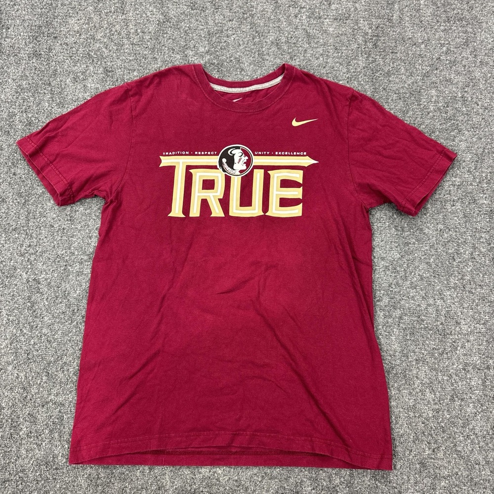 Florida State Seminoles Shirt Mens Medium Red NCAA Football Nike TRUE Tee